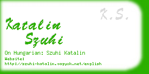 katalin szuhi business card